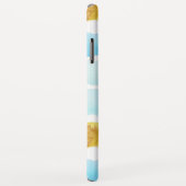 Monogram grafische blauwe en goudkleurige Waterver Case-Mate iPhone Case (Achterkant/rechts)