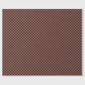 Monogram grafische bruine herringbone geometrische cadeaupapier (Vlak)