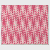 Monogram grafische rode grijze belangrijke geometr cadeaupapier (Vlak)