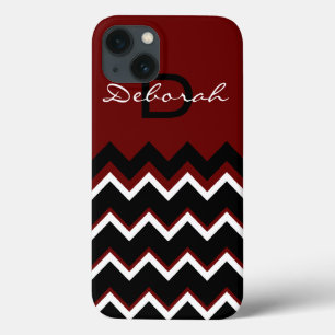 monogram ~ grafische strepen van chevron Case-Mate iPhone case