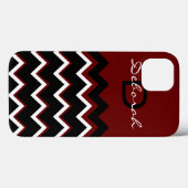 monogram ~ grafische strepen van chevron Case-Mate iPhone case (Achterkant (horizontaal))