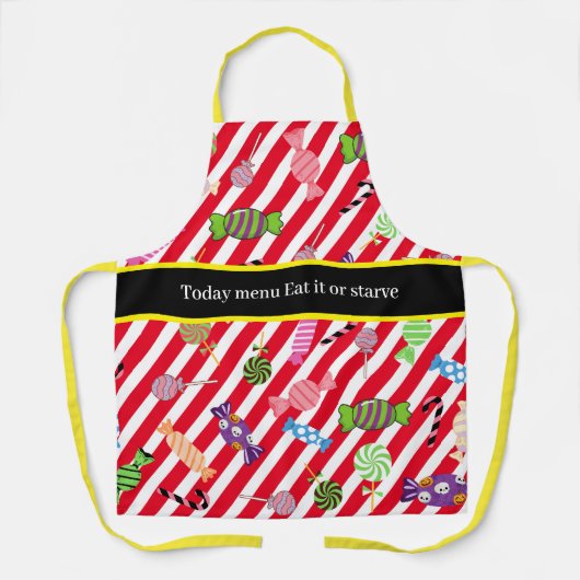 Monogram Grappig aantrekkelijk snoep om in de ogen Schort (Voorkant)