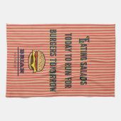 Monogram grappig gezegde Schattigee  illustratie Theedoek (Horizontaal)