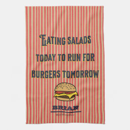 Monogram grappig gezegde Schattigee  illustratie Theedoek