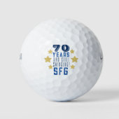 monogram Grappige 70e Verjaardag Feest vader opa Golfballen (Voorkant)