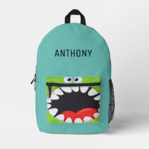 Monogram grappige cartoon Groen Blauw