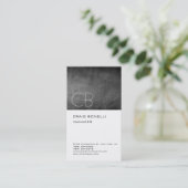 Monogram Gray Attractive Visitekaartje (Staand voorkant)