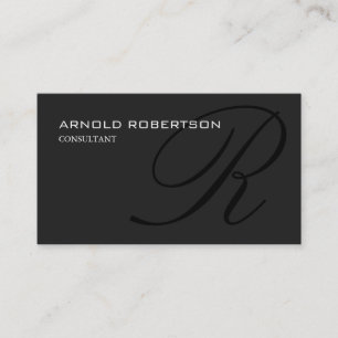 Monogram Gray Black Consultant Visitekaartje