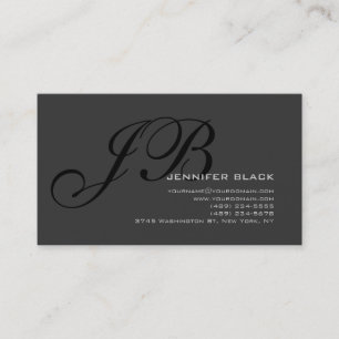 Monogram Gray Black Consultant Visitekaartje