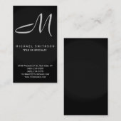 Monogram Gray Black Consultant Visitekaartje (Voorkant / Achterkant)