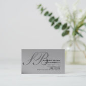 Monogram Gray Black Consultant Visitekaartje (Staand voorkant)
