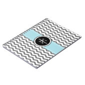 Monogram Gray Chevron Spiral notebook Notitieboek (Linkerzijde)