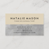 Monogram Gray en Beige Visitekaartje (Achterkant)