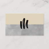 Monogram Gray en Beige Visitekaartje (Voorkant)