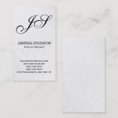 Monogram Gray Pattern Consultant Visitekaartje (Voorkant / Achterkant)