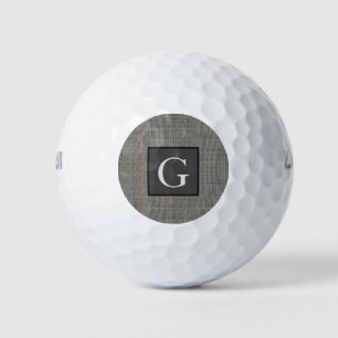 Monogram Gray Tweed Groomsman Bestman Wedding Gift Golfballen