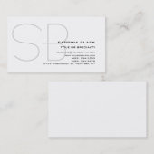 Monogram Gray White Consultant Visitekaartje (Voorkant / Achterkant)