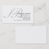 Monogram Gray White Consultant Visitekaartje (Voorkant / Achterkant)