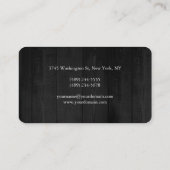 Monogram Gray Wood Monogram Manager minimalistisch Visitekaartje (Achterkant)