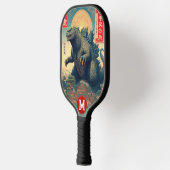 Monogram Green Asian Lizard Monster Retro Trendy Pickleball Paddle (Links)