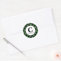 Monogram Green Black Buffalo's met kerstmis