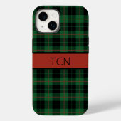 Monogram Green Black Red Tartan Pset Case-Mate iPhone Case (Achterkant)