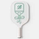 Monogram Green Bow Pickleball Paddle (Achterkant)