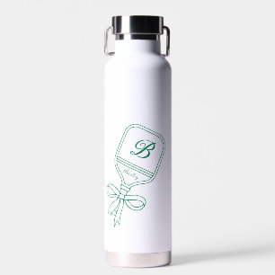 Monogram Green Bow Pickleball Paddle Coffee Mok Waterfles