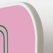 Monogram Green Bow Pink Pickleball Paddle (Links Detail)