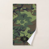 Monogram Green Camouflage Bad Handdoek (Handdoek)