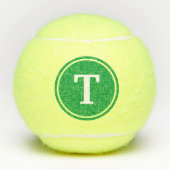 Monogram Green Dot Serif Tennisballen (Voorkant)