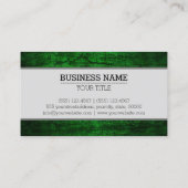 Monogram Green Grunge Background #2 Visitekaartje (Achterkant)