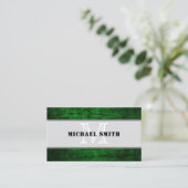 Monogram Green Grunge Background #2 Visitekaartje (Staand voorkant)