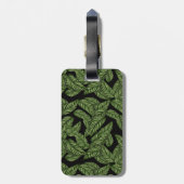 Monogram Green Leaf Tropical RING BEARER Bagagelabel (Achterkant verticaal)