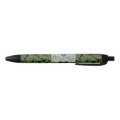 Monogram Green Leaf Tropical RING BEARER Wedding Zwarte Inkt Pen (Bodem)