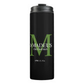 Monogram Green Named thermal tumbler Thermosbeker (Voorkant)