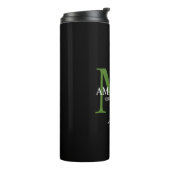 Monogram Green Named thermal tumbler Thermosbeker (Gedraaid links)