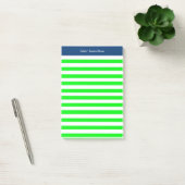 Monogram Green Striped Post-it® Notes (Kantoor)
