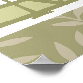 Monogram Green Wall Art Canvas Poster (Hoek)