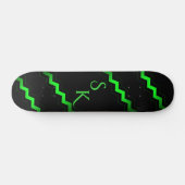 Monogram Green Zag Accent Persoonlijk Skateboard (Horizontaal)