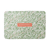 Monogram Greenery Botanical Pattern Green Sinaasap Badmat (Voorkant)