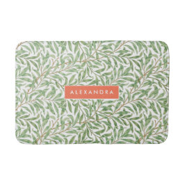 Monogram Greenery Botanical Pattern Green Sinaasap Badmat