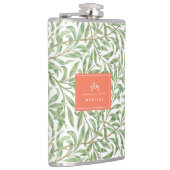 Monogram Greenery Botanical Pattern Green Sinaasap Heupfles (Rechts)