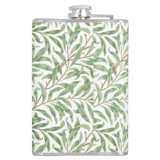 Monogram Greenery Botanical Pattern Green Sinaasap Heupfles (Achterkant)