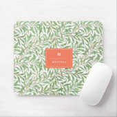 Monogram Greenery Botanical Pattern Green Sinaasap Muismat (Met muis)