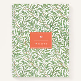 Monogram Greenery Botanical Pattern Green Sinaasap Notitieboek