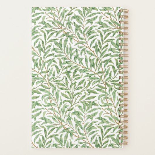 Monogram Greenery Botanical Pattern Green Sinaasap Planner (Achterkant)