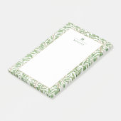 Monogram Greenery Botanical Pattern William Morris Post-it® Notes (Schuin)
