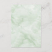 Monogram Greenery Elegant Wedding Details Informatiekaartje (Achterkant)