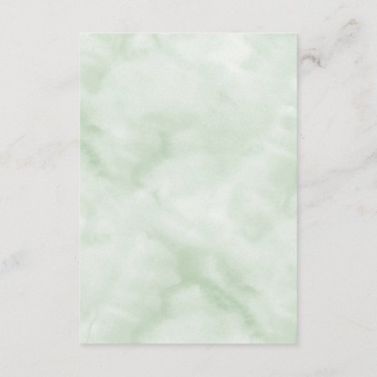 Monogram Greenery Elegant Wedding Details Informatiekaartje (Achterkant)